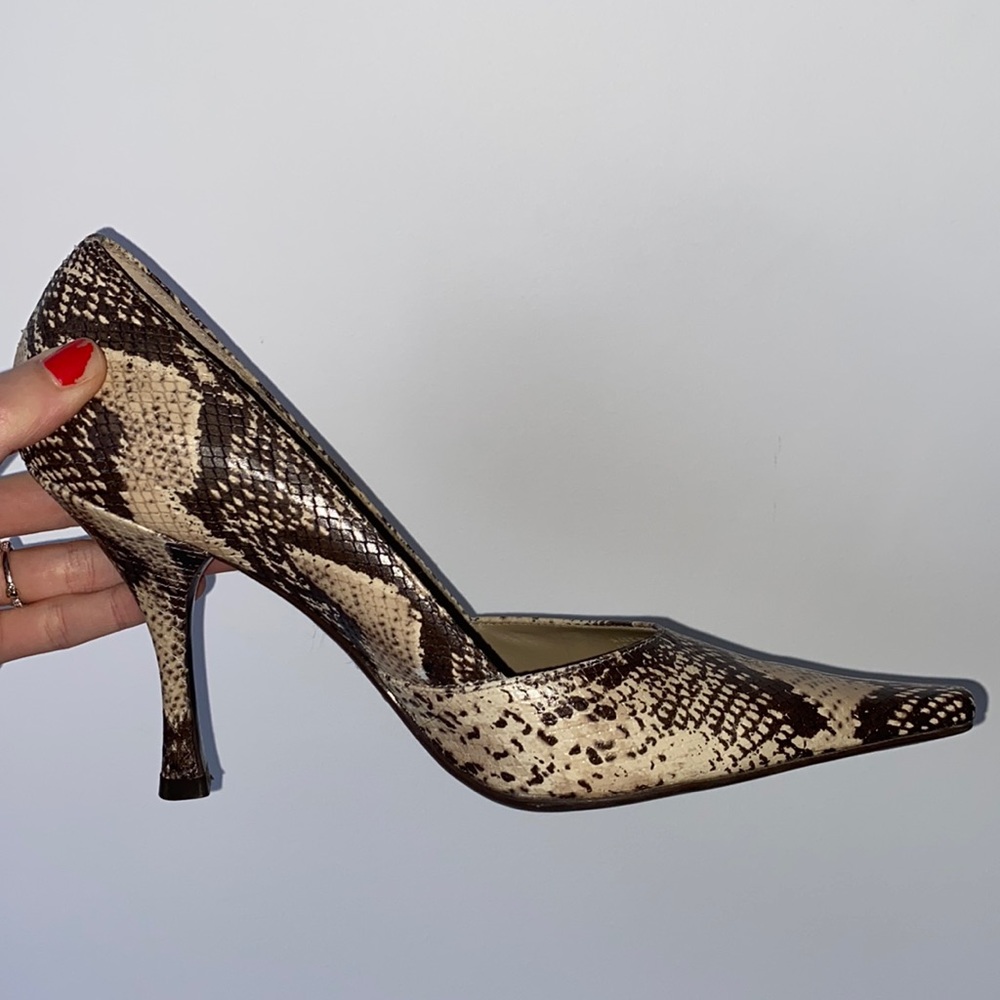 Bcbg Girls Pointed Toe Python Heels Size 6.5 - image 7